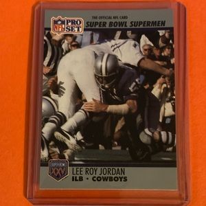Lee Roy Jordan #89 1990 Pro Set [Super Bowl 160] Football Trading Card